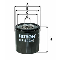 Фильтр масляный Lada X-Ray Lada X-Ray Renault (Captur, Clio IV, Duster, Flue FILTRON OP643/6