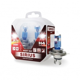 ГАЛОГЕННАЯ ЛАМПА AVS SIRIUSNIGHT WAY PB H4.12V.6055W.PLASTIC BOX-2Ш A78949S