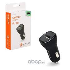 Адаптер автомобильный 1хUSB 2.4А, 12/24В