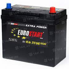 Аккумуляторная батарея EUROSTART Extra Power Asia 45Ah R+ (без борта), 330 A, 237x127x225