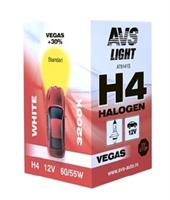 AVS A78141SЛампа галоген Vegas +30% H4 12В 60/55Вт, 1шт