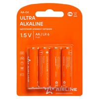 Батарейка алкалиновая AIRLINE Ultra Alkaline AA 1,5V (4 шт) AA-04