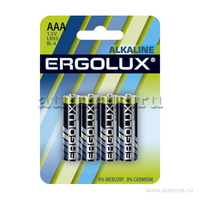 Батарейки ERGOLUX LR03 BL-4 11744 ААА 1.5В компл. 4шт. ERGOLUX 11744