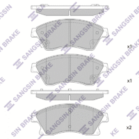 Колодки тормозные передние SANGSIN BRAKE SP1362