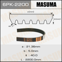 Ремень поликлиновый MASUMA 6PK-2200